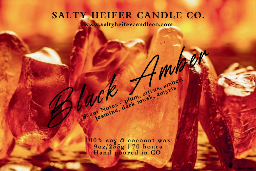 Black Amber Candle 12oz