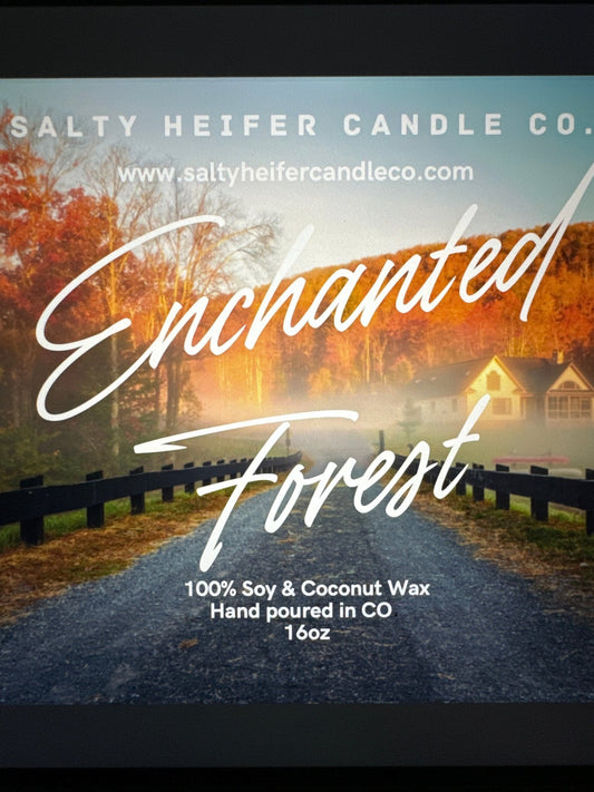 Enchanted Forest Candle Wood Wick - Salty Heifer Candle Co LLC