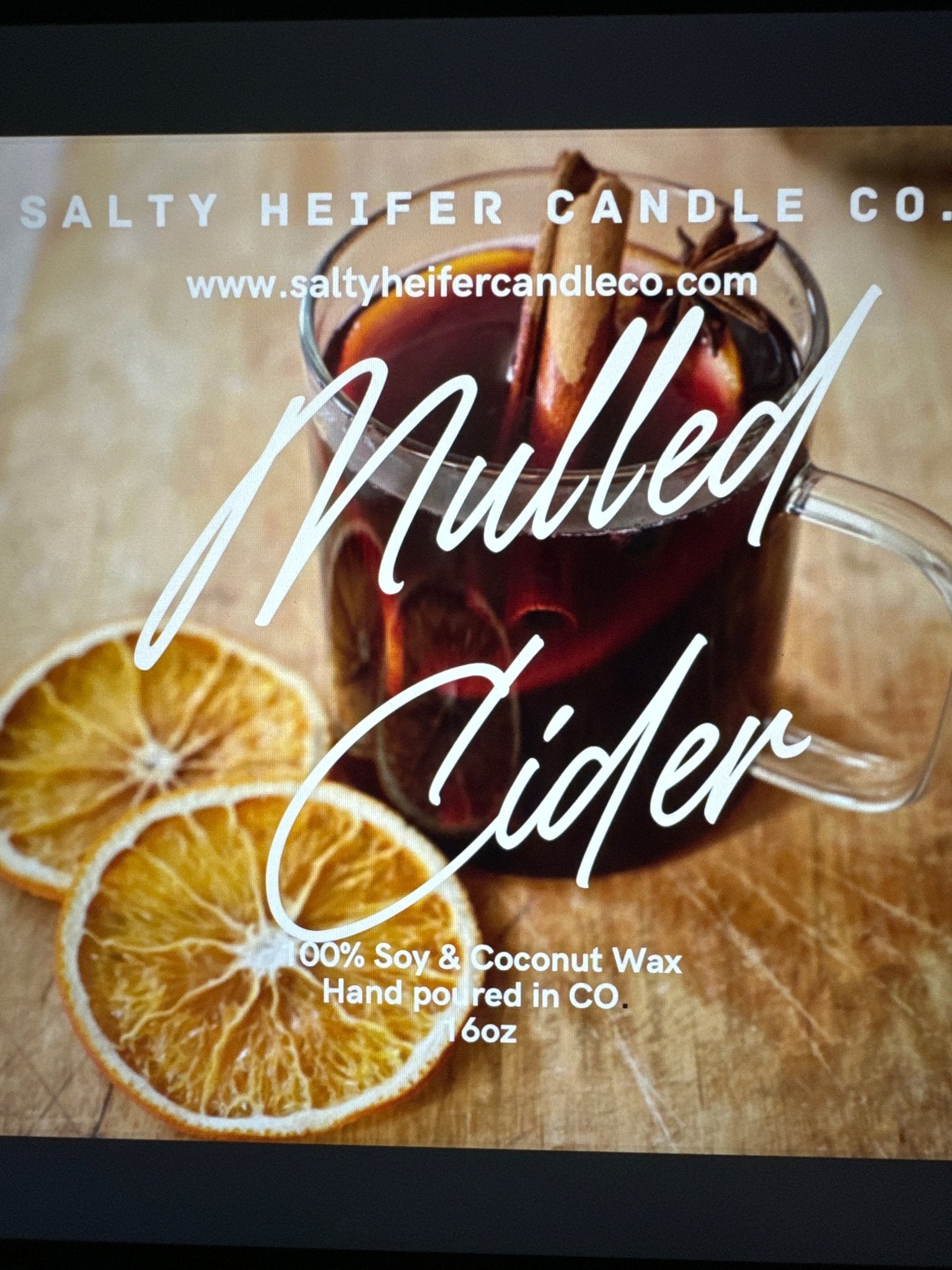 Mulled Cider Candle Wood Wick - Salty Heifer Candle Co LLC