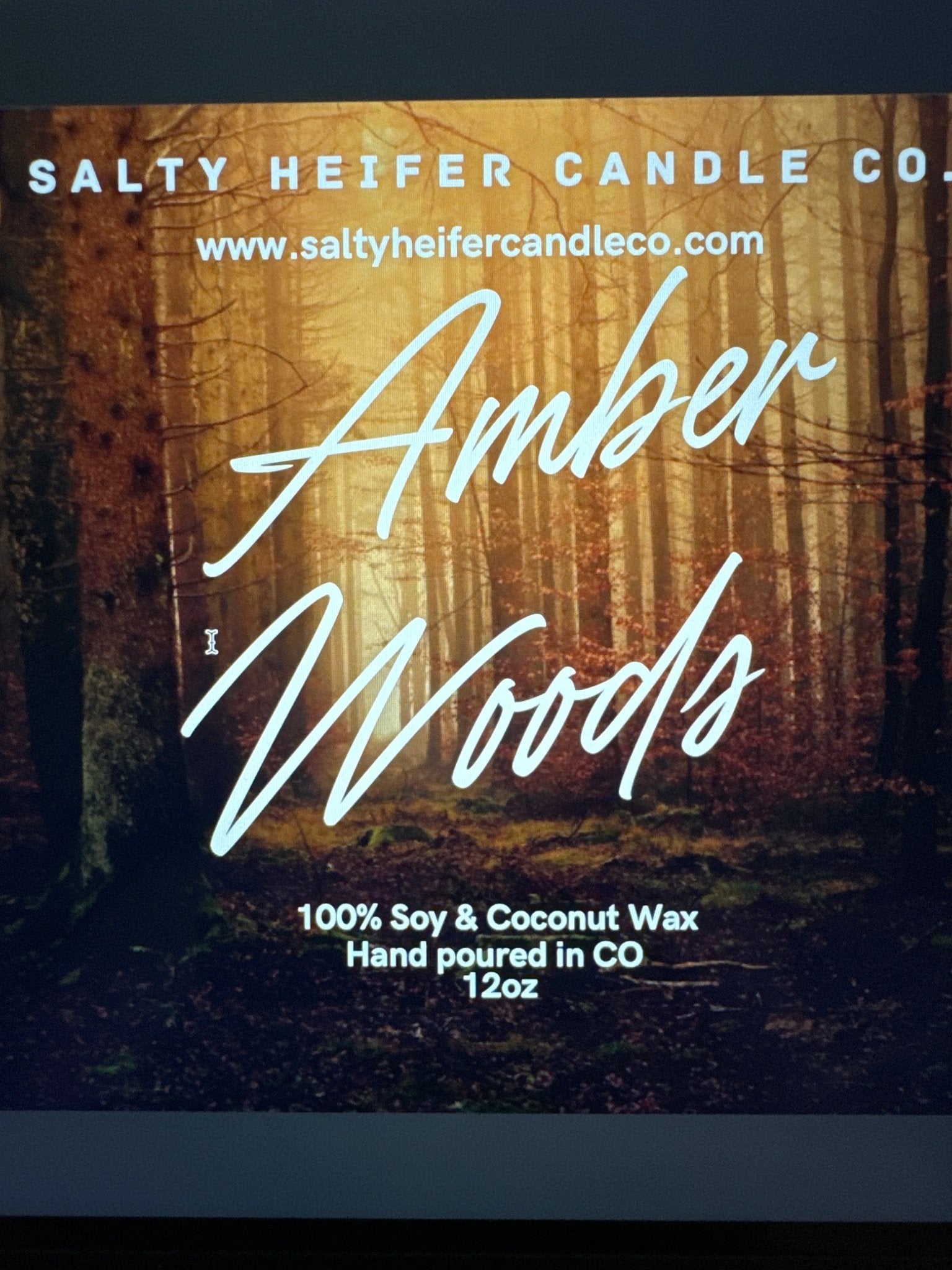 Amber Woods Candle Wood Wick - Salty Heifer Candle Co LLC