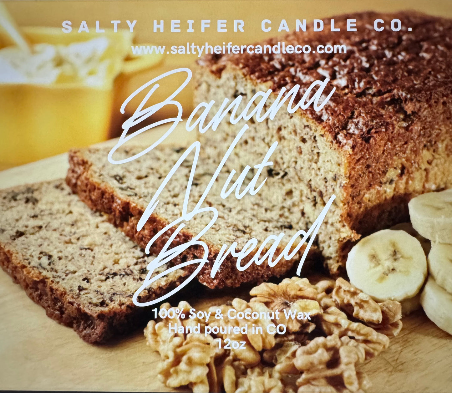 Banana Nut Bread Candle Crackling Wood Wick