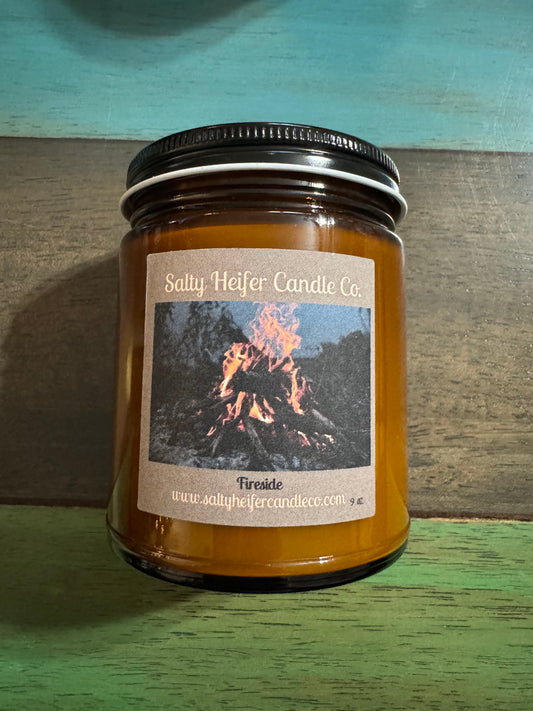 Fireside 9 oz Earthy/Fruity/Masculine Candle Wood Wick