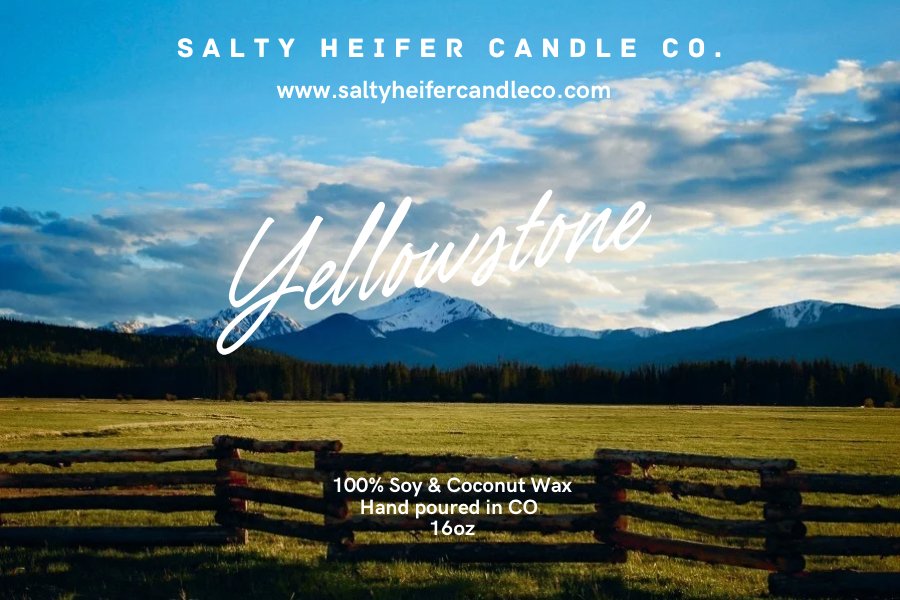 Yellowstone Candle Wood Wick - Salty Heifer Candle Co LLC