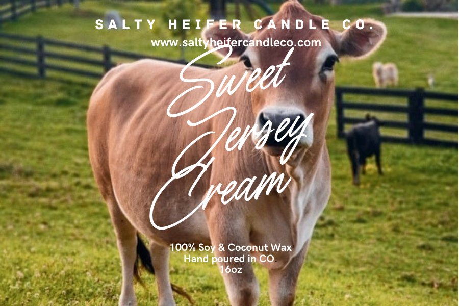 Sweet Jersey Cream Candle Wood Wick - Salty Heifer Candle Co LLC