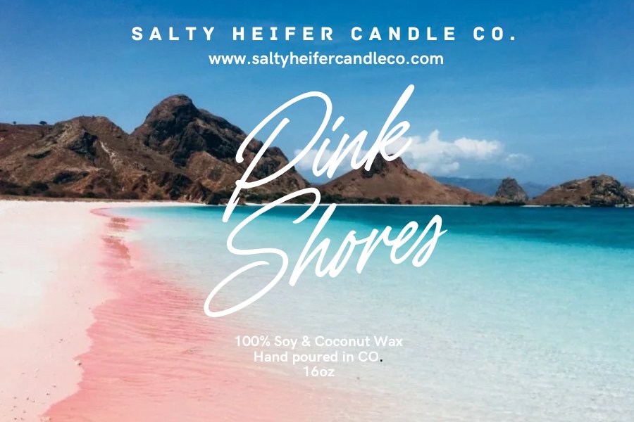 Pink Shores Candle Wood Wick - Salty Heifer Candle Co LLC