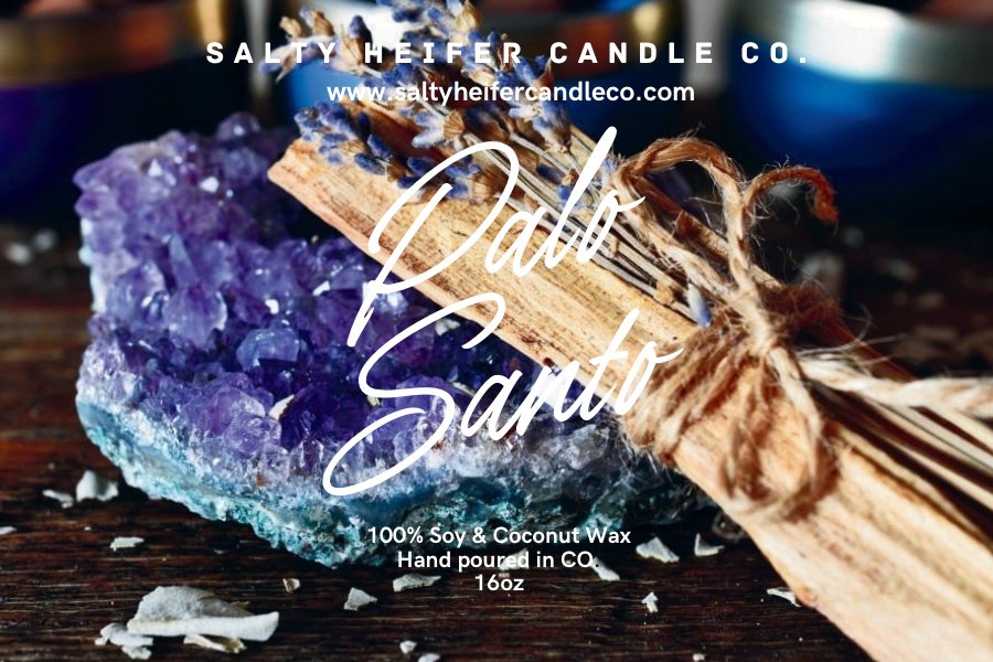 Palo Santo Candle Wood Wick - Salty Heifer Candle Co LLC