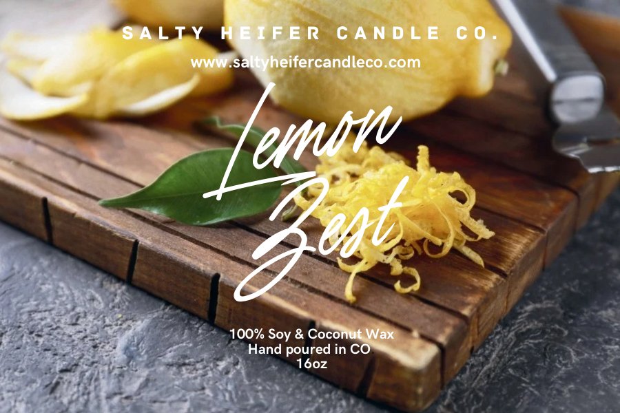 Lemon Zest Candle Wood Wick - Salty Heifer Candle Co LLC