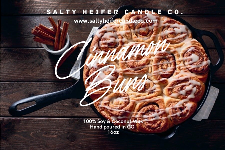 Cinnamon Buns Candle Wood Wick - Salty Heifer Candle Co LLC