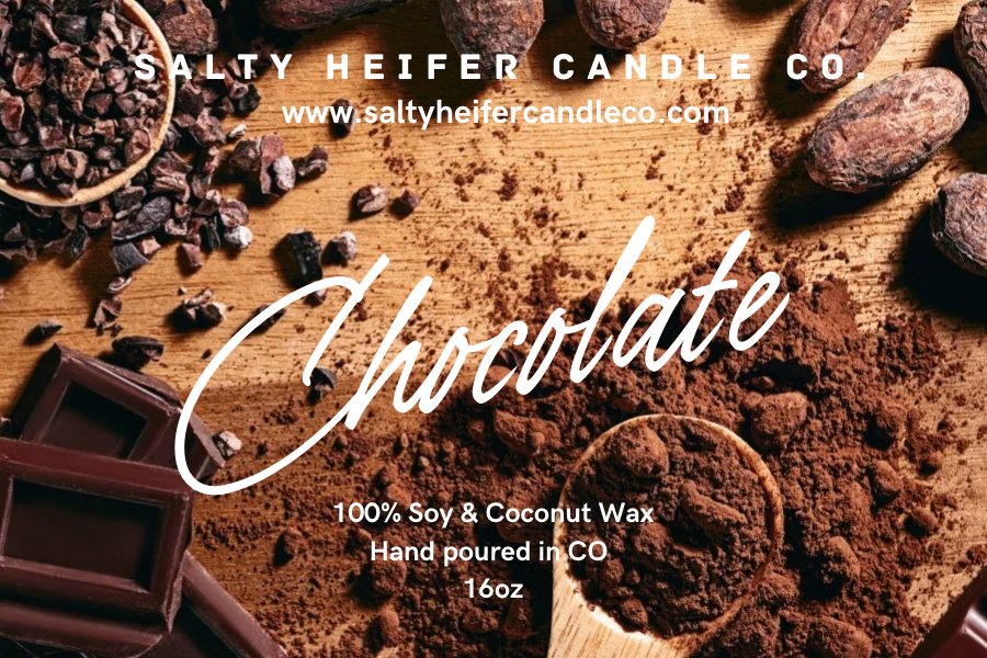 Chocolate Candle Wood Wick - Salty Heifer Candle Co LLC