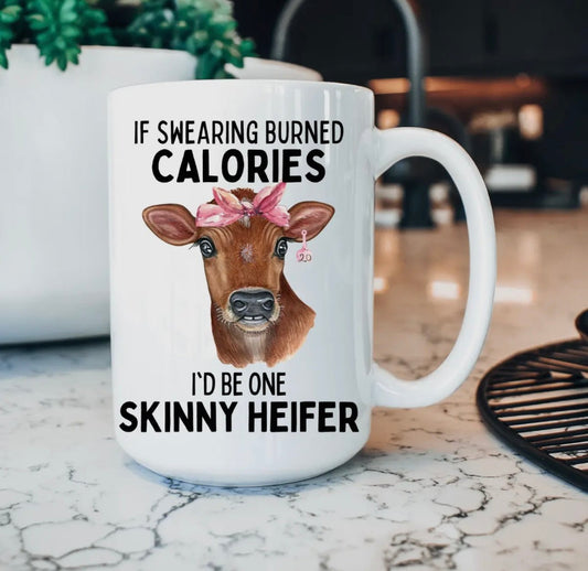 Salty Heifer 15 oz Mug Skinny Heifer - Salty Heifer Candle Co LLC