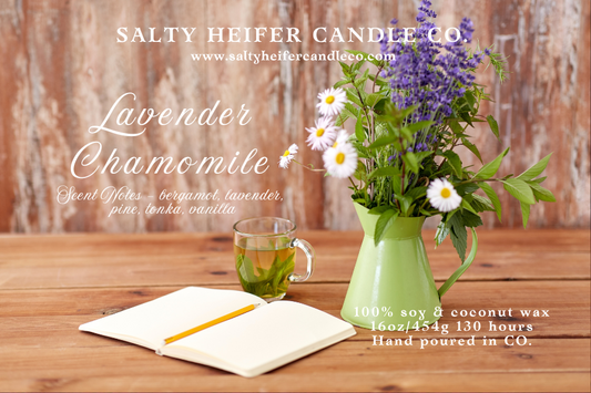 Lavender Chamomile Candle Wooden Wick