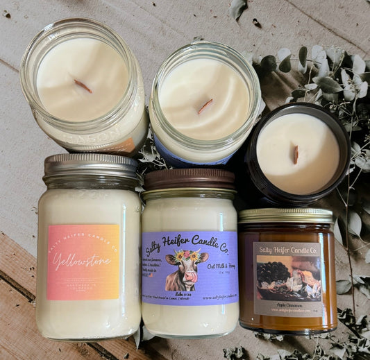 Butterscotch Whiskey Candle Wood Wick - Salty Heifer Candle Co LLC