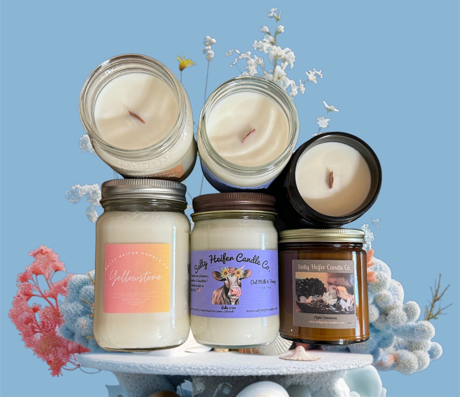 Sea Salt & Orchid Candle Wood Wick - Salty Heifer Candle Co LLC