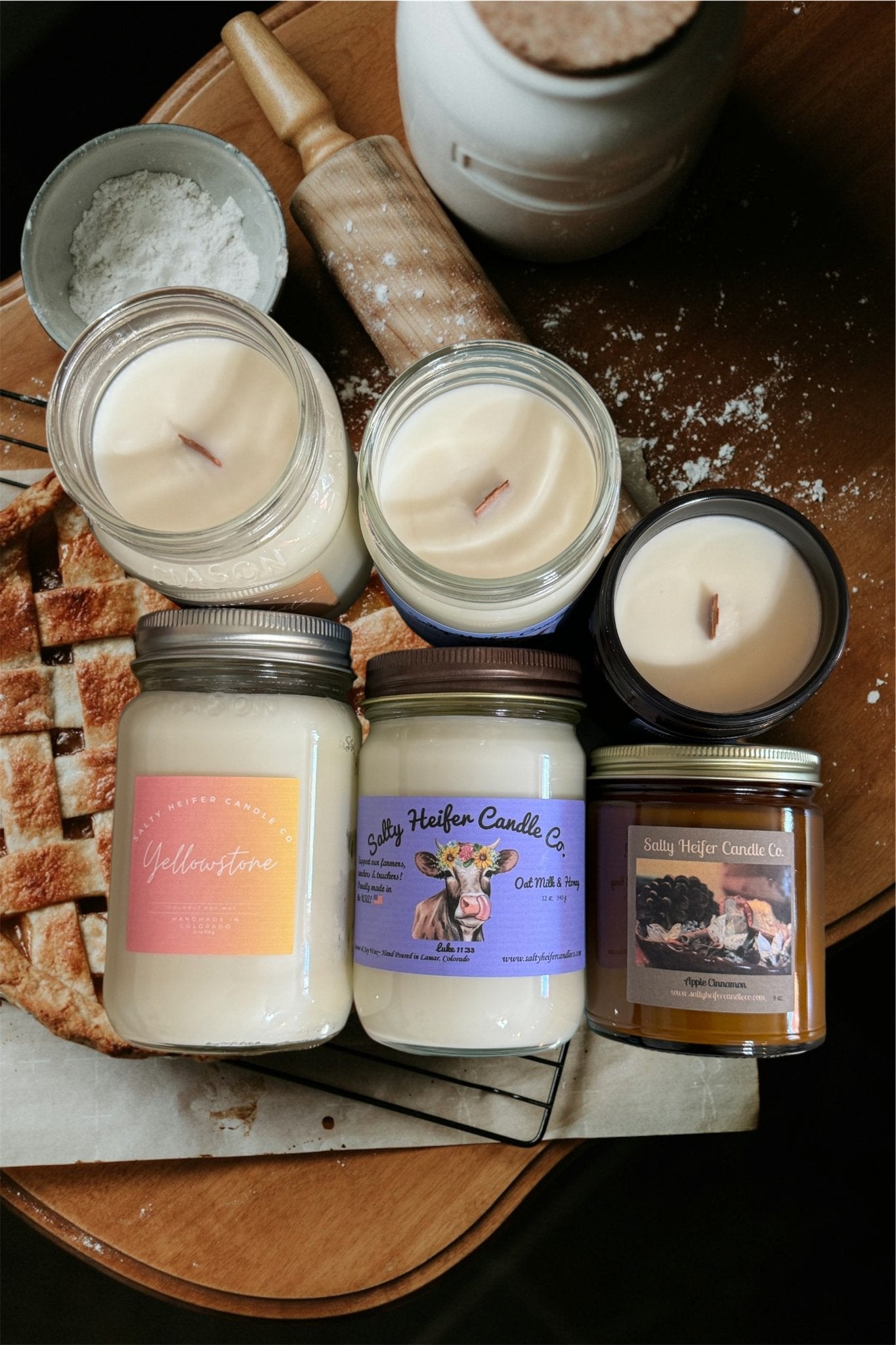 Strawberry Cream Cake Candle Wood Wick - Salty Heifer Candle Co LLC