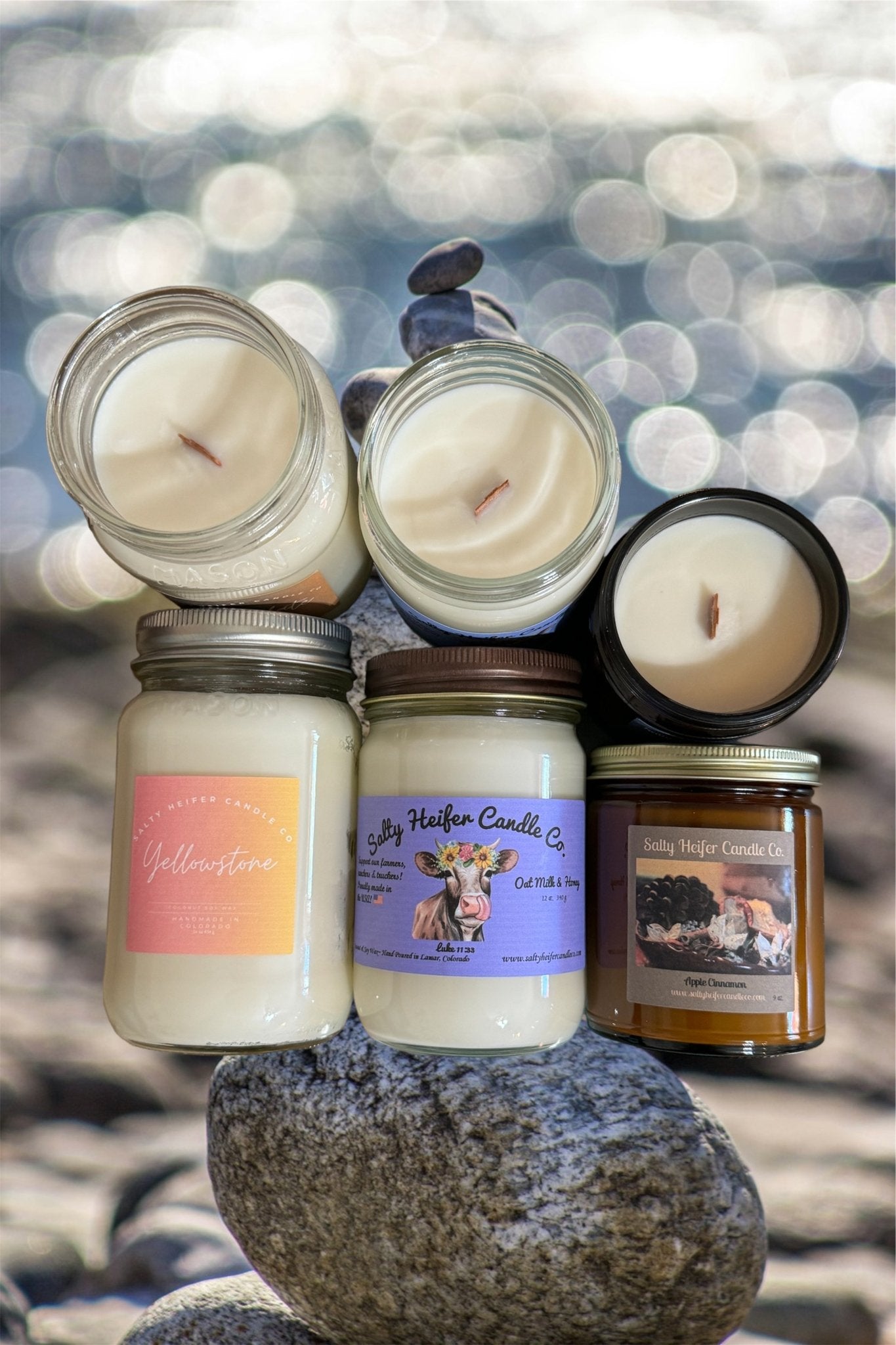 Honey Spiced Pear Candle Wood Wick - Salty Heifer Candle Co LLC