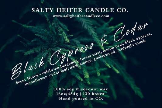 Black Cypress & Cedar Candle Wood Wick