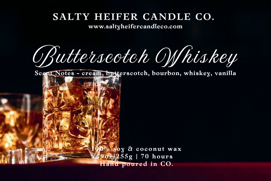 Butterscotch Whiskey Candle Wood Wick