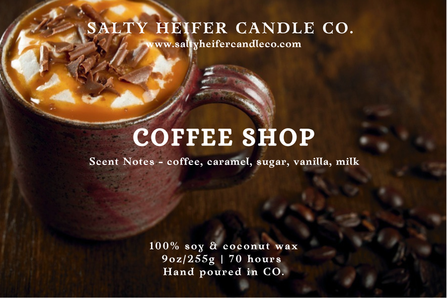 Coffee Shop Candle Crackling Wood Wick