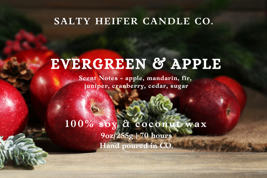 Evergreen & Apple Candle Wood Wick