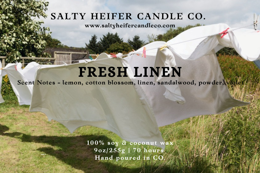 Fresh Linen Candle Wood Wick