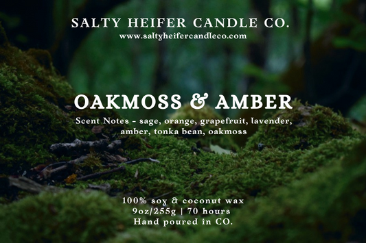 Oak Moss & Amber Candle Wood Wick