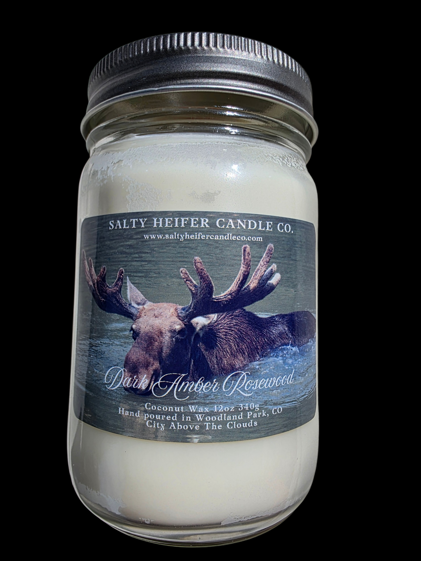 Dark Amber Rosewood Candle 12oz