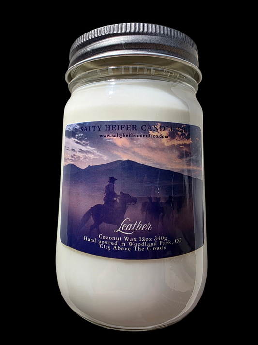 Leather Candle 12oz