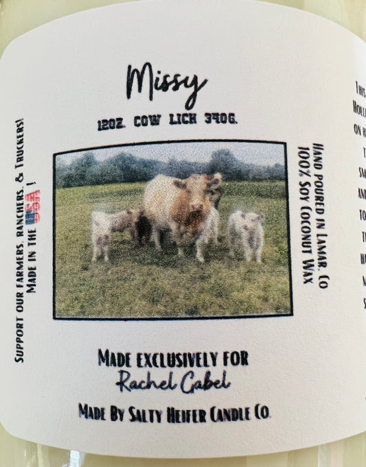 Cow Lick #cowbios Missy Bakery/Fruity/Floral Candle Wood Wick
